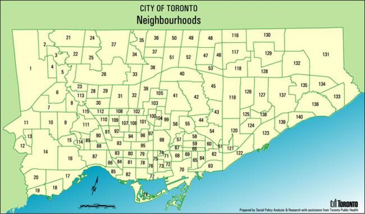 карта районов Торонто